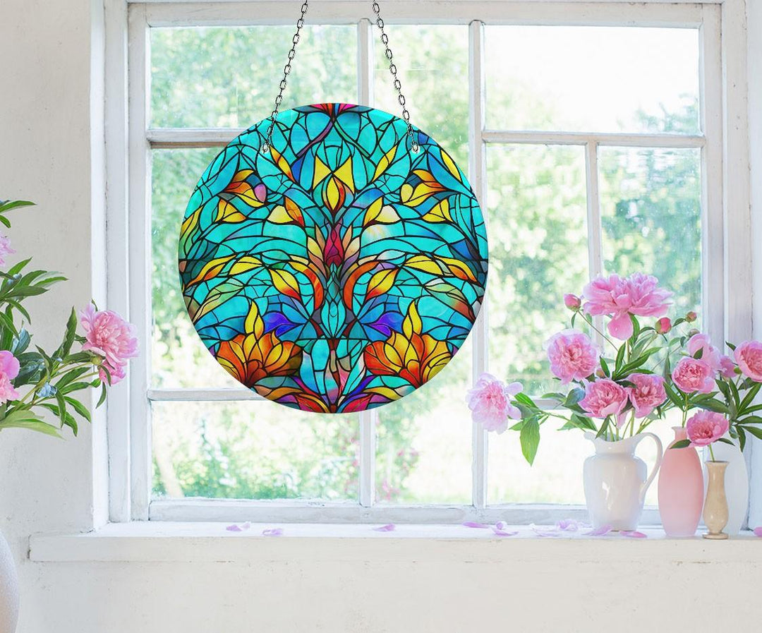 Green Flower Suncatcher Transform Windows with Suncatchers | Myphotostation
