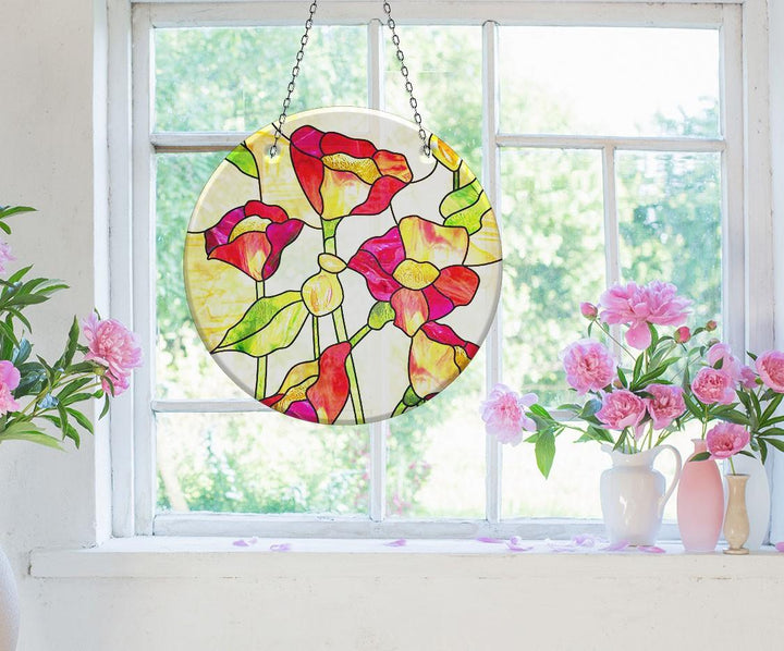 Red Floral Suncatcher Perfect Gift | Myphotostation
