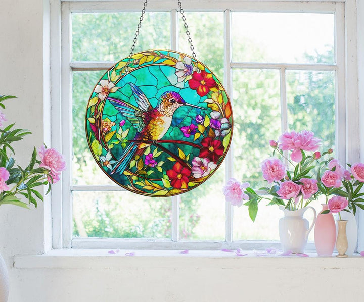 Stained Birds Suncatcher Decor            Brighten Windows | Myphotostation
