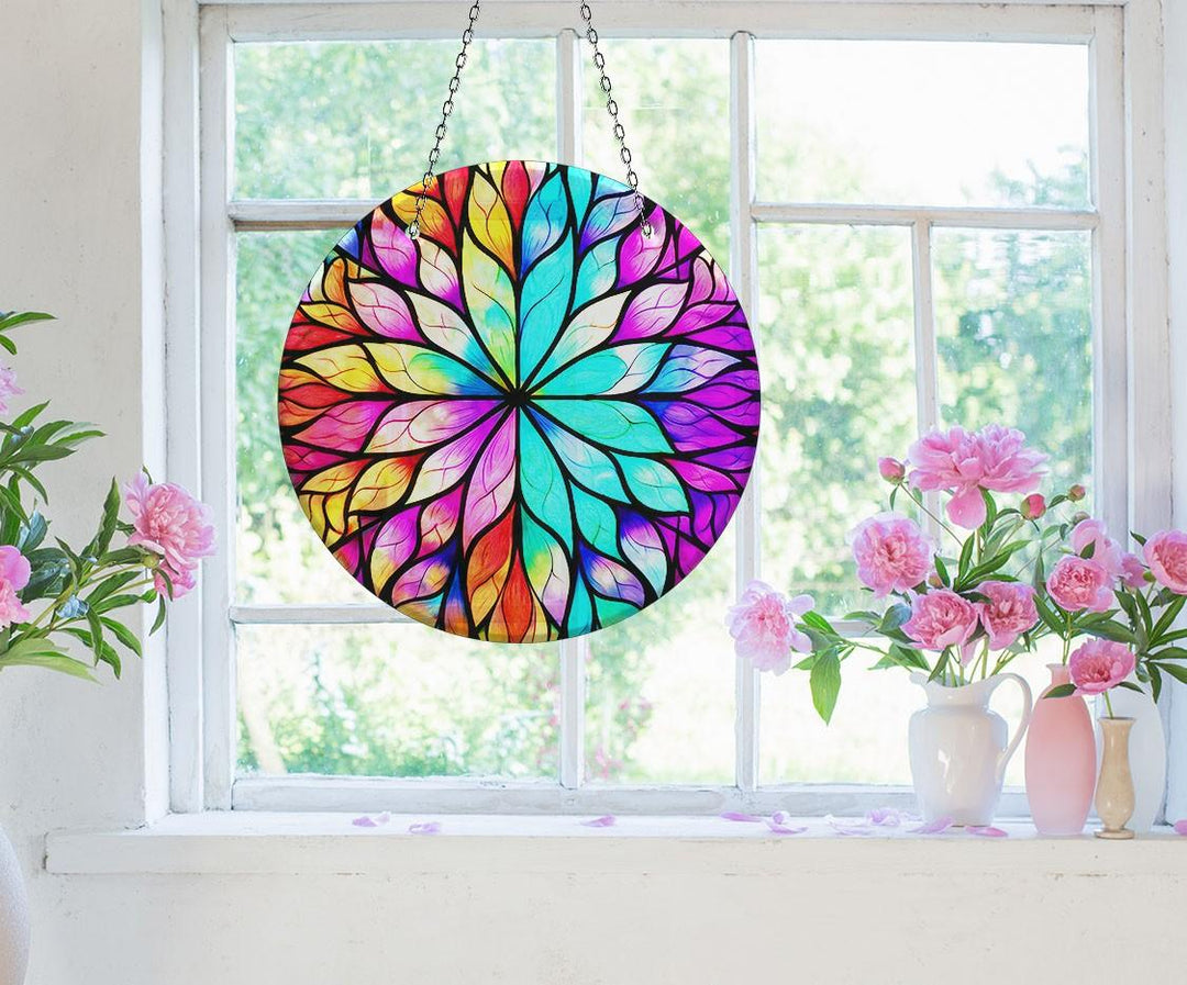 Colorful Stained  Flower Suncatcher Sun Catchers | Myphotostation
