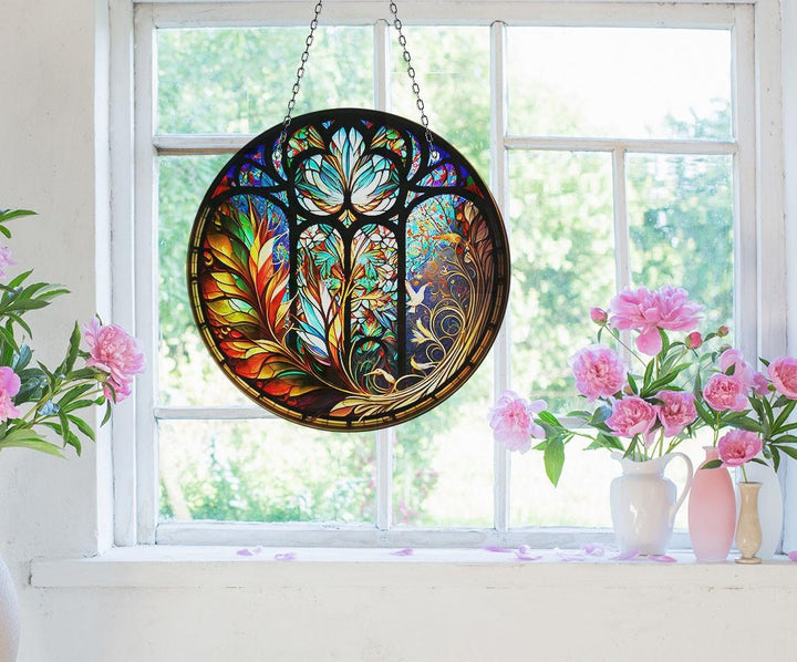 Floral Stained Suncatcher Sun Catchers | Myphotostation
