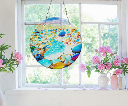 Zen Spa Stones Suncatcher Stained Glass Suncatchers | Myphotostation
