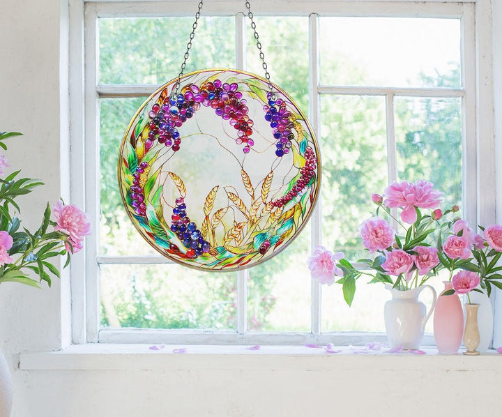Colorful Grapes Stained  Suncatcher Perfect Gift | Myphotostation

