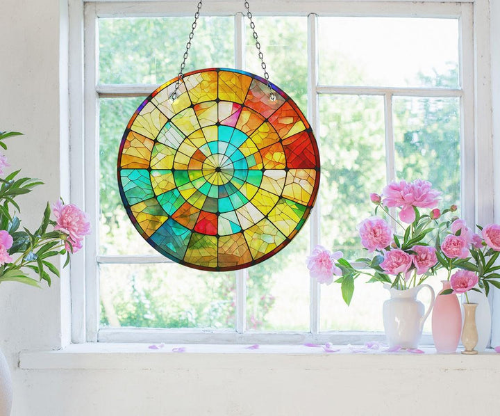 Colored Stained Decor Suncatcher Brighten Any Space with Glass Suncatchers | Myphotostation
