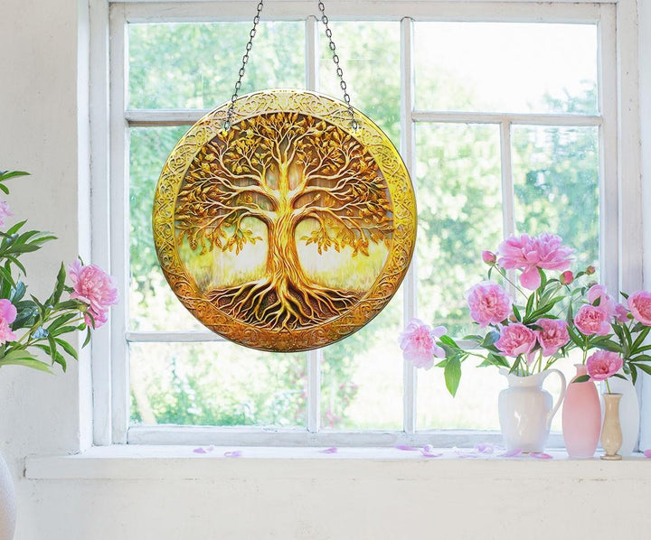 Gold Tree of Life Suncatcher  Brighten Windows | Myphotostation
