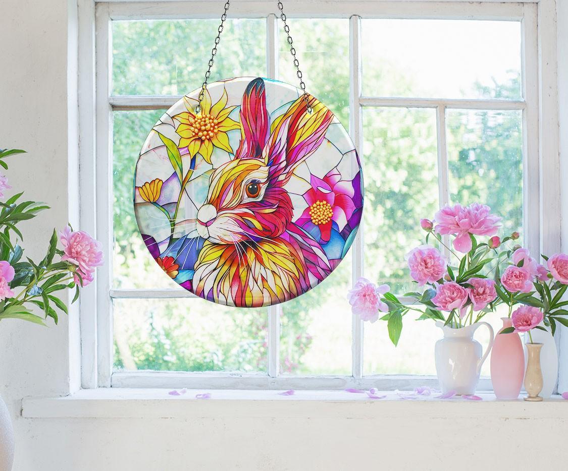 Colorful Rabbit Glass Wall Art – Glass Printing Wall Art – MyPhotoStation