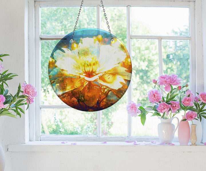 Shiny Colored Stained Suncatcher Moon Suncatchers | Myphotostation
