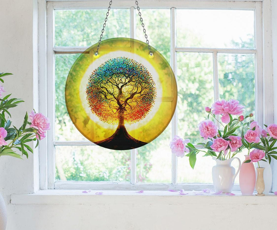 Brown Life of tree Suncatcher