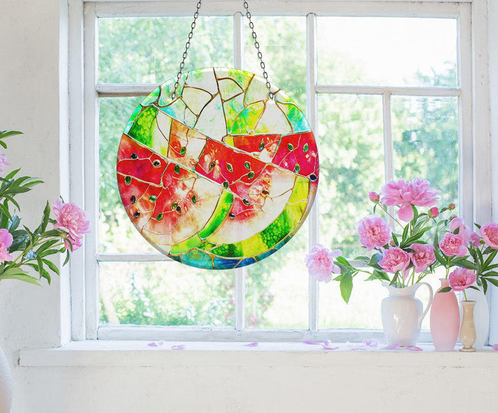 Stained Watermelon  Suncatcher Perfect Gift | Myphotostation
