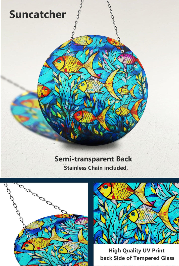 Gelbe Fische Sonnenfänger Dekor