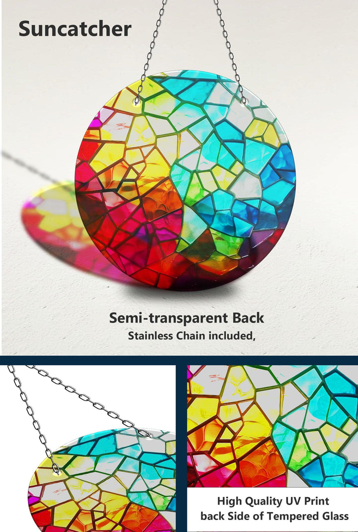 Colored Mosaic Design Suncatcher