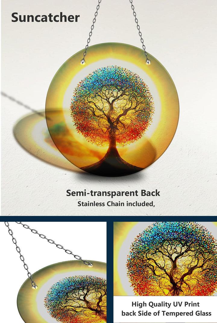 Brown Life of tree Suncatcher