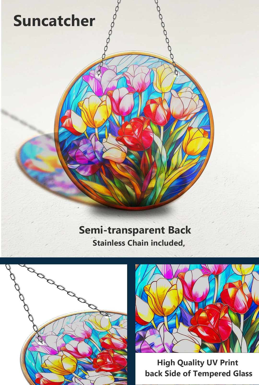 Vintage Sonnenfänger mit Blumenmuster