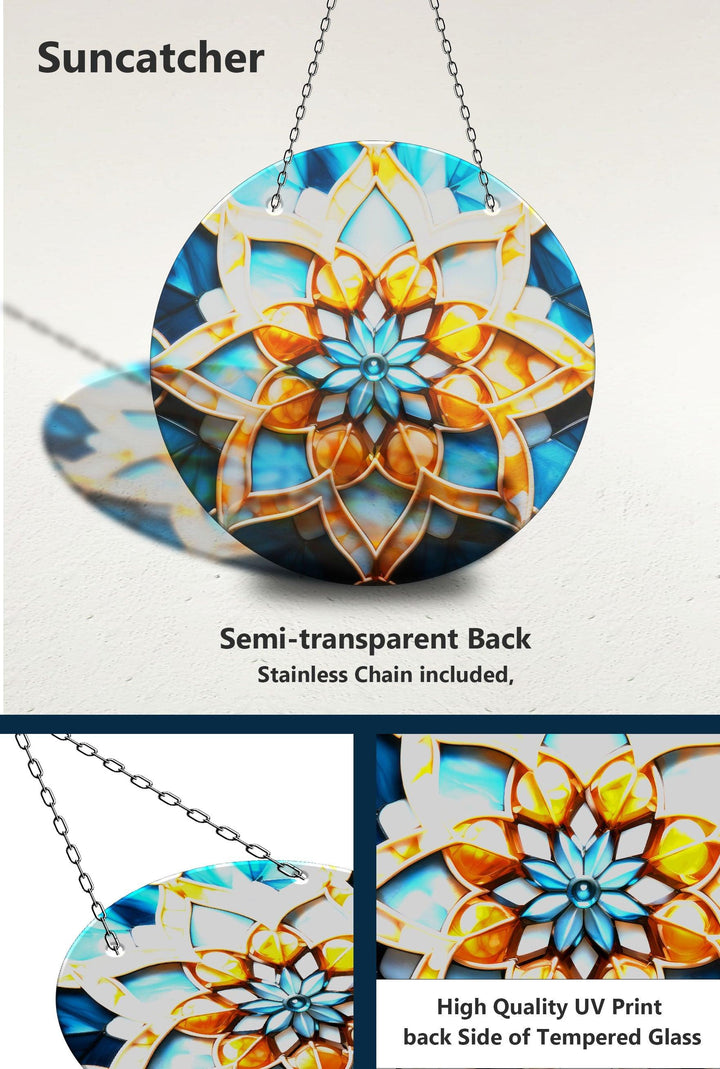 Goldener Lotus-Sonnenfänger-Dekor