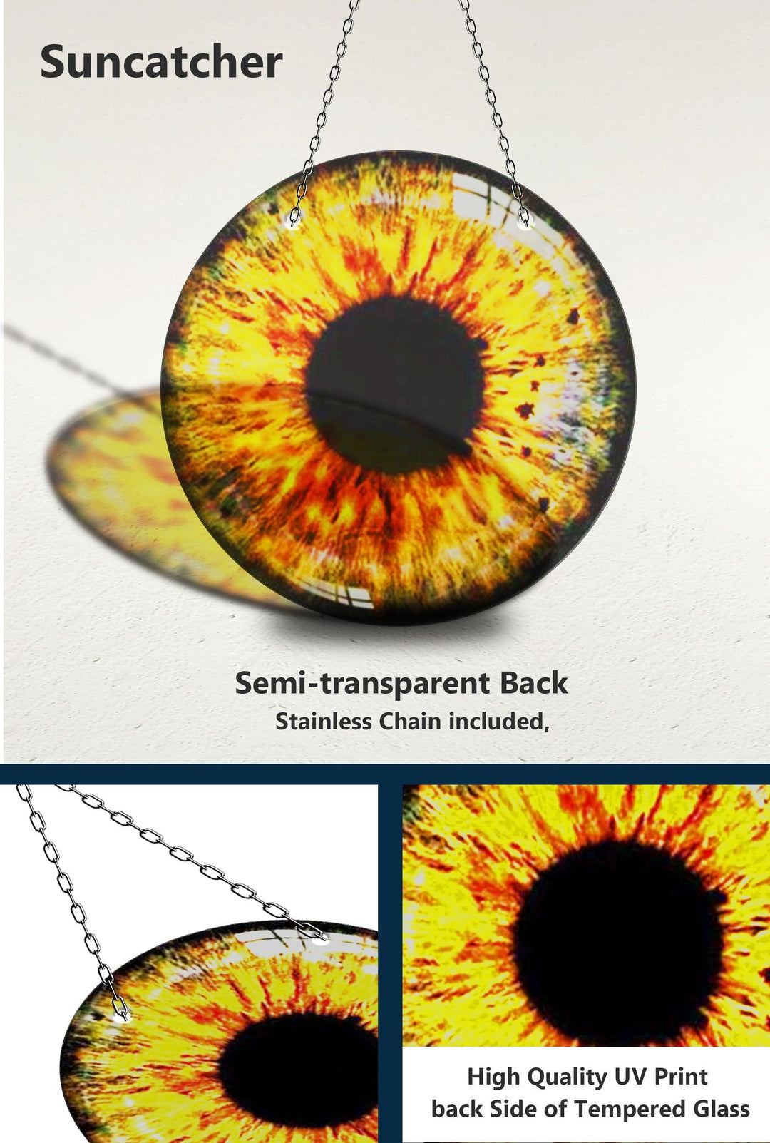 Gelbes Auge Sonnenfänger Dekor