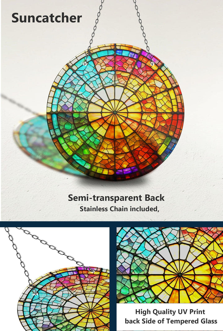 Bunt gebeizter Kreis-Sonnenfänger