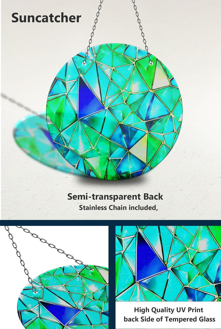 Green Stained Suncatcher Decor