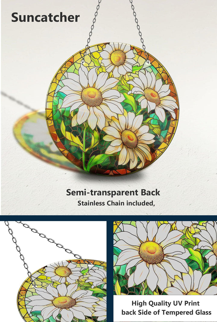 White Daisy Suncatcher Decor