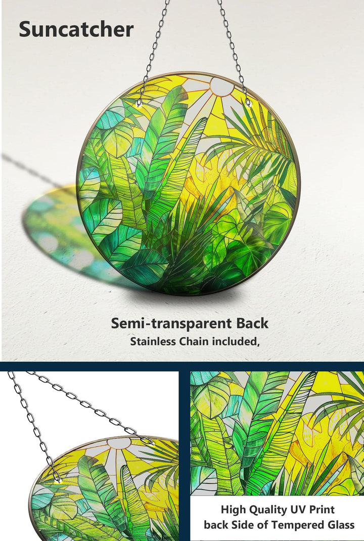 Stained Leaves Suncatcher Decor