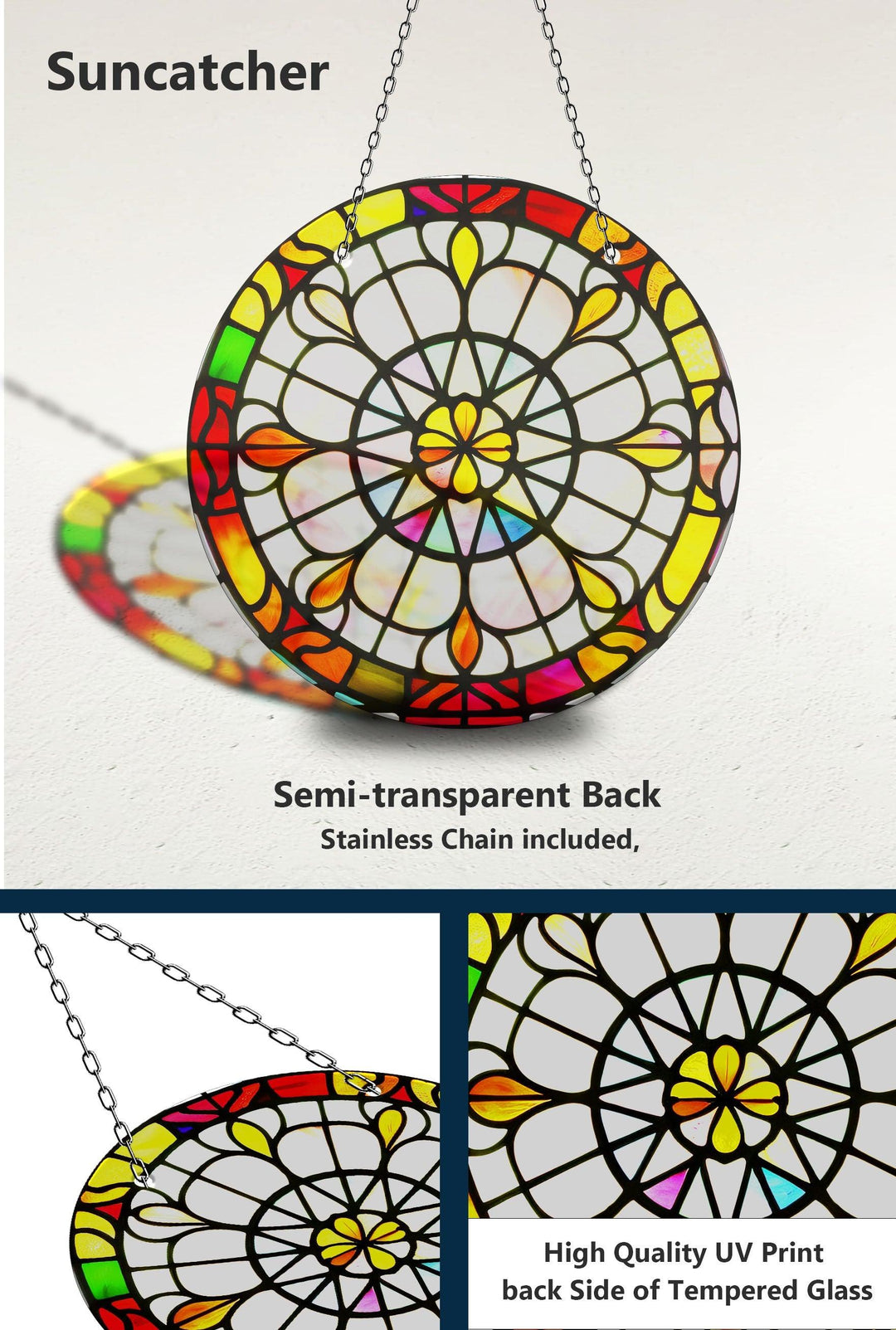 Sonnenfänger-Dekor mit gebeiztem Design