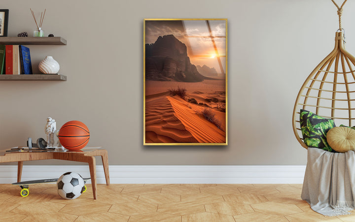 Desert Landscape Glass Wall Art glass pictures for Wall, glass prints wall art
