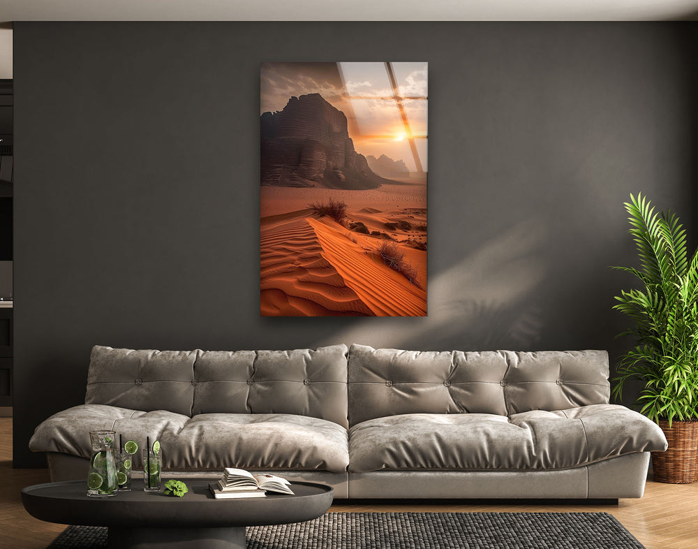 Desert Landscape Glass Wall Art art glass wall art, glass wall art pictures

