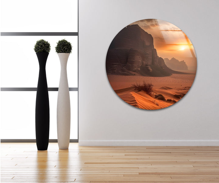 Desert Landscape Glass Wall Art photo print on glass, prints on glass wall art
