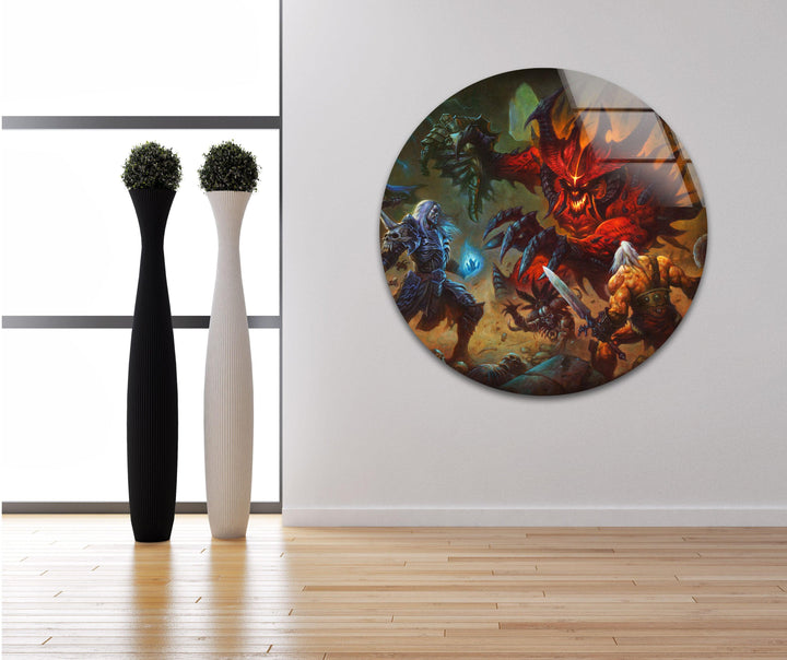 Diablo 3 Glass Wall Art stained glass wall art, stained glass wall decor
