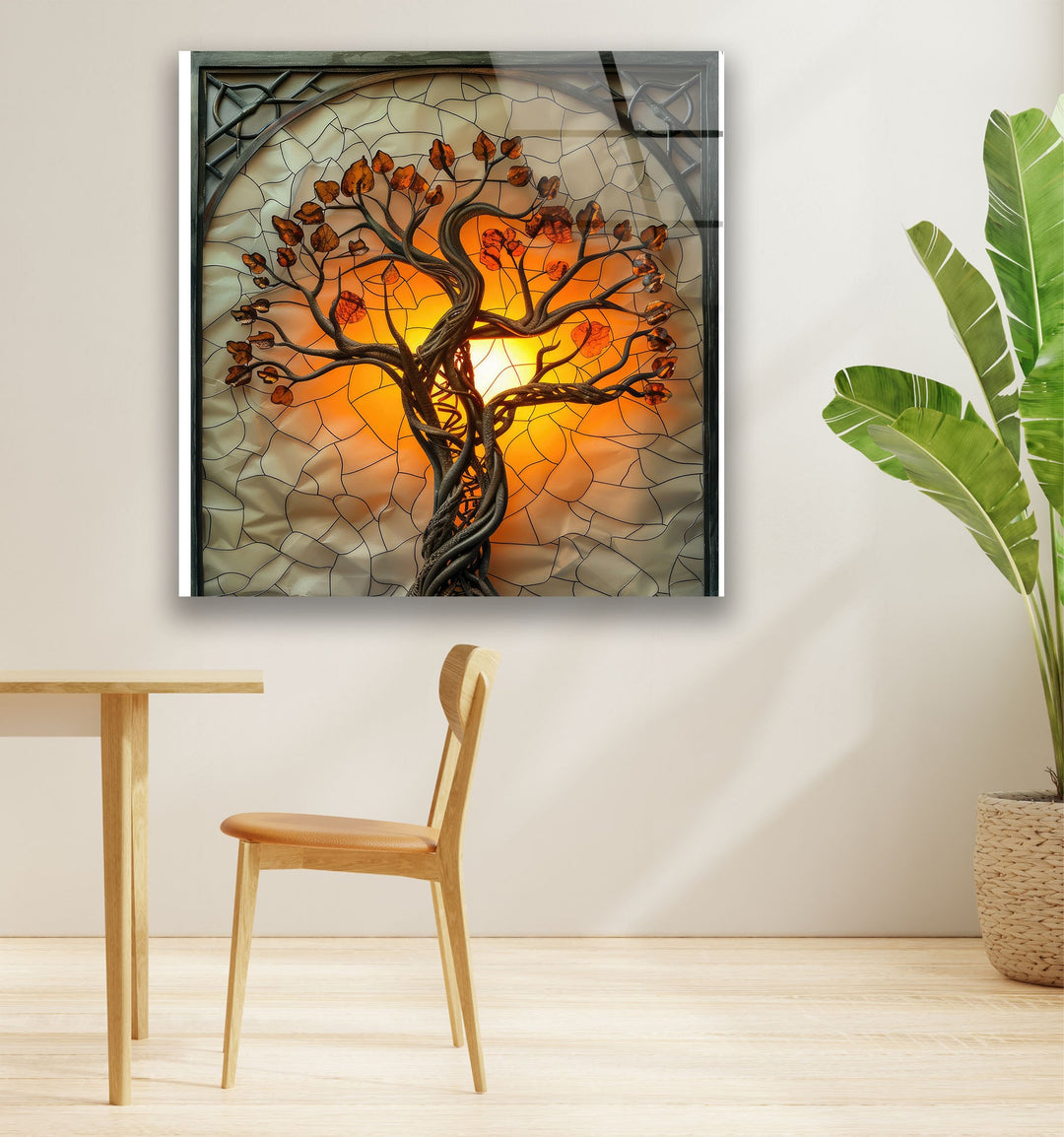 Gothic Stained Tree Glass Wall Art glass image printing, glass prints from photos
