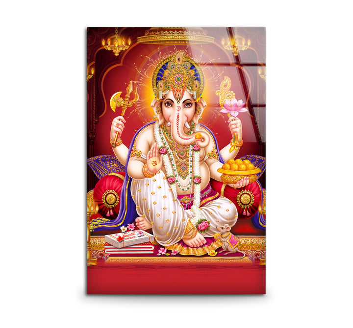 Lord Ganesha Art Glass Wall Art glass photo prints, glass picture prints
