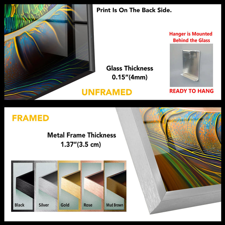 Colorful Eye Wall Art – Hyperrealistic Glass Print with Multicolor Iris for Bold, Modern, and Artistic Interiors - MyPhotoStation