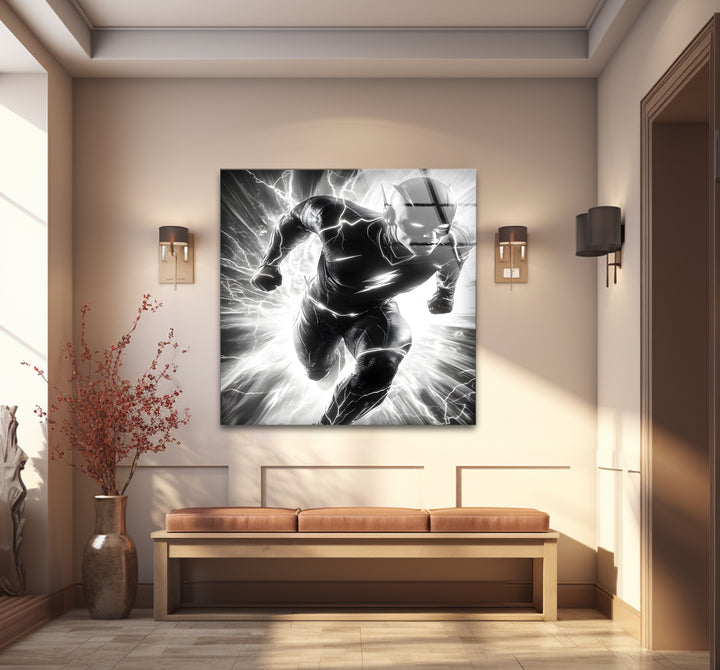 Timeless black and white paintings of Flash perfect for adding a bold statement to any space
