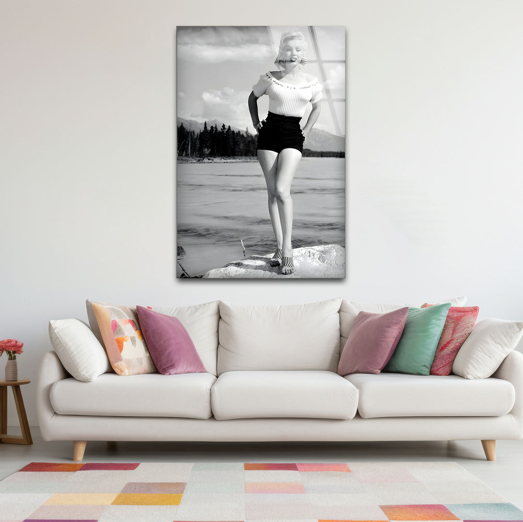 Classic Marilyn Monroe portrait in Alberta as a part of your black and white wall art collection.