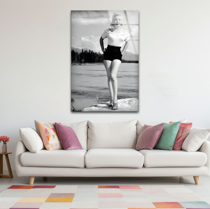 Classic Marilyn Monroe portrait in Alberta as a part of your black and white wall art collection.