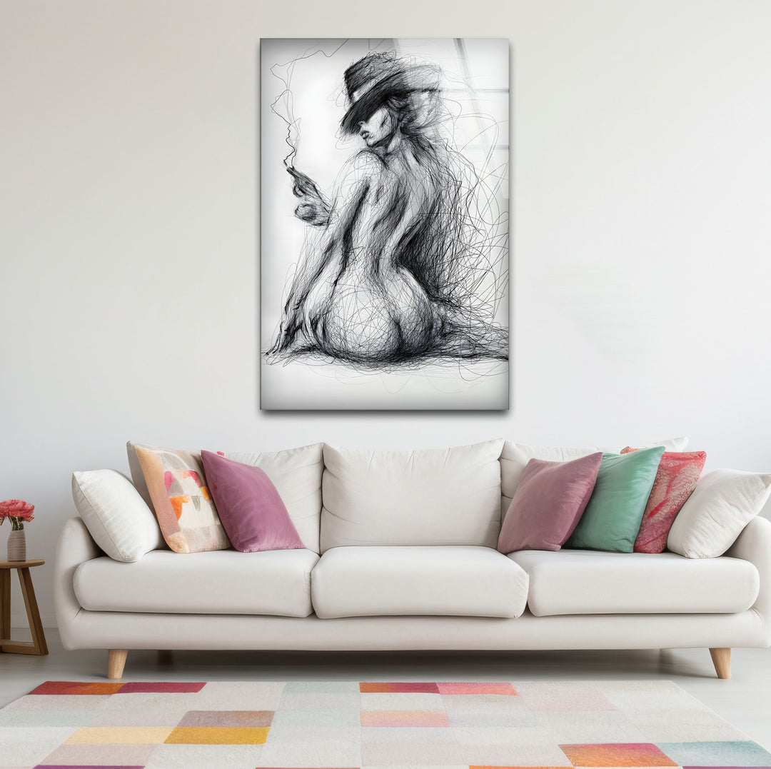 Sexual art and erotic drawings reimagined in a contemporary artistic style
