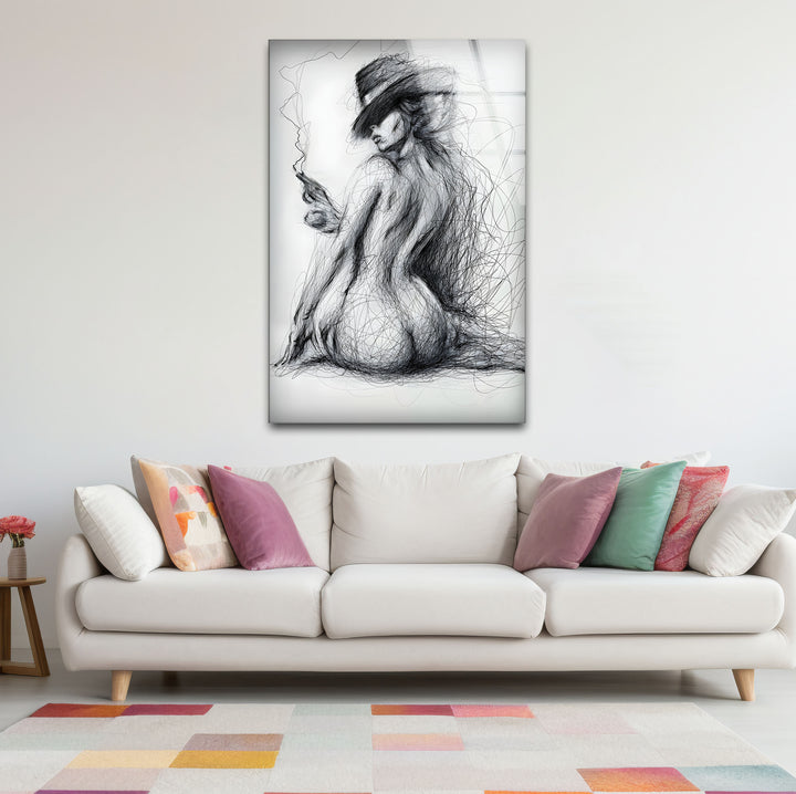 Sexual art and erotic drawings reimagined in a contemporary artistic style
