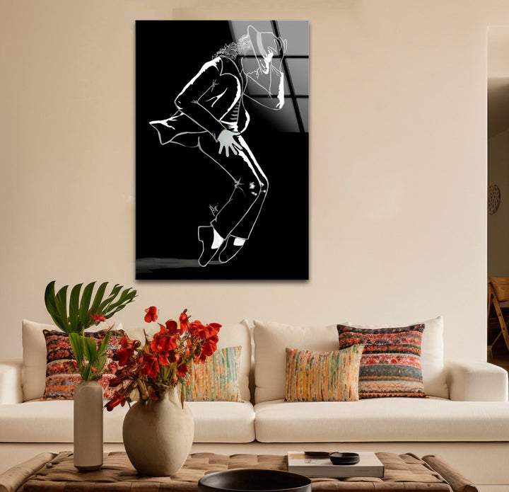Refined black and white abstract drawings featuring Michael Jackson in a creative and striking composition.