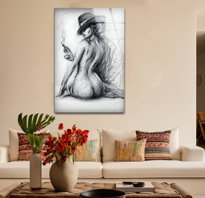 Bold naked art combining sex drawing and erotic artwork for unique decor
