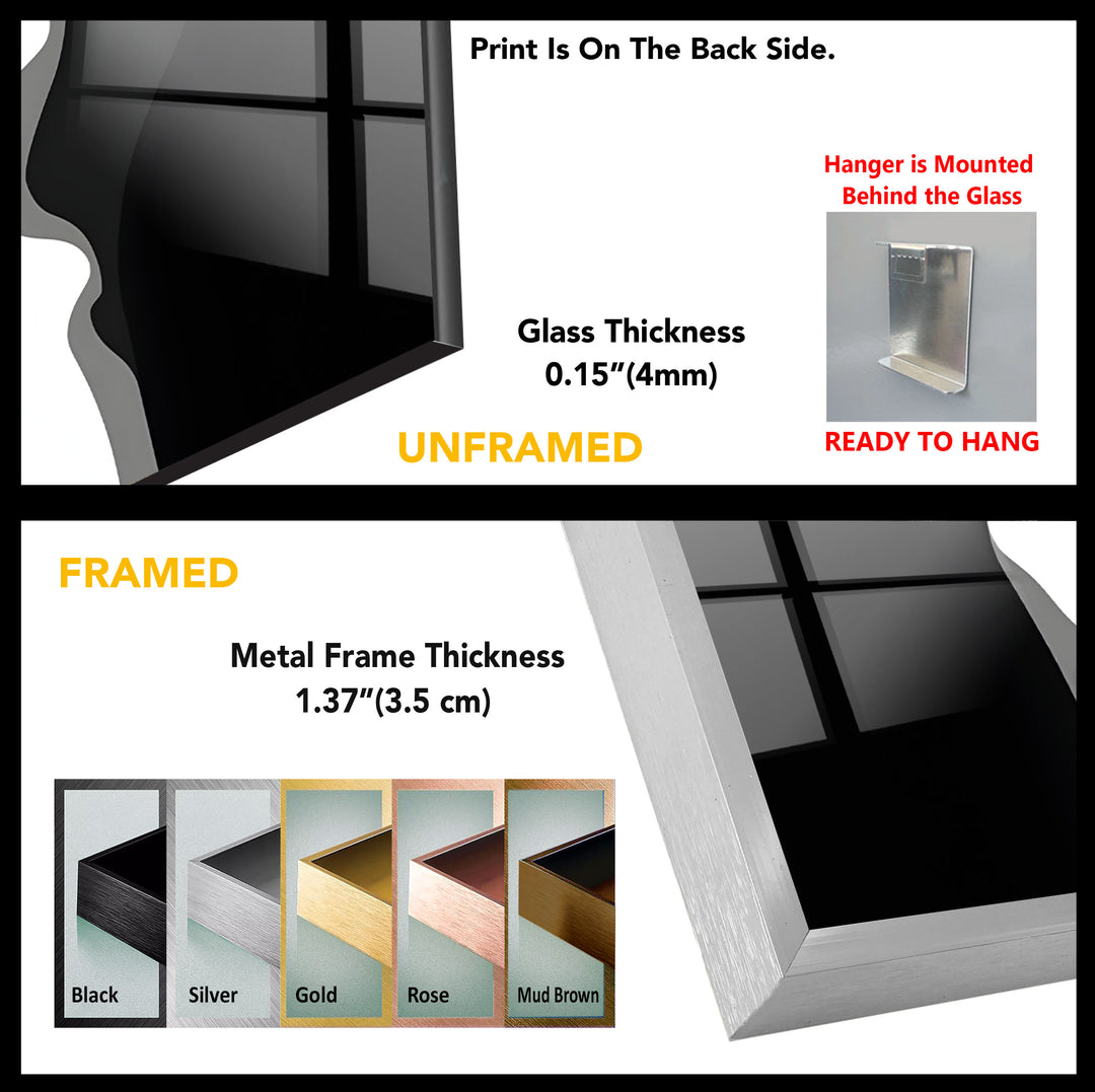 Black And White Woman Portrait Glass Wall Art