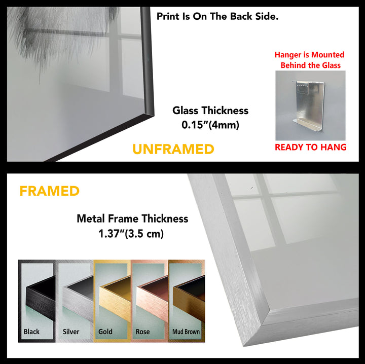 Schwarz-Weiß-Zeichnung Affe Glas Wandkunst