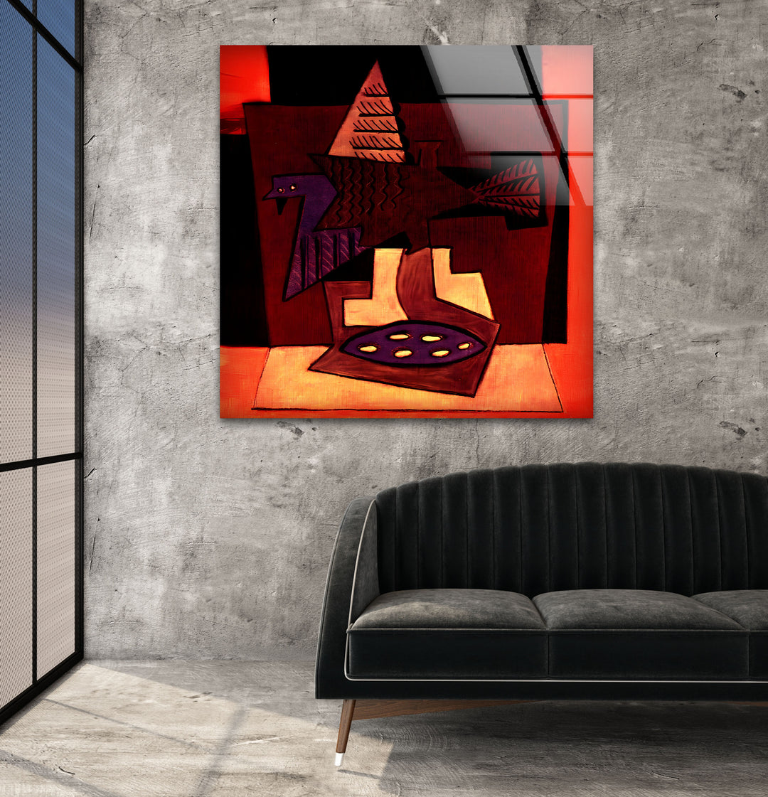 Birds of a Feather by Pablo Picasso Glass Wall Art