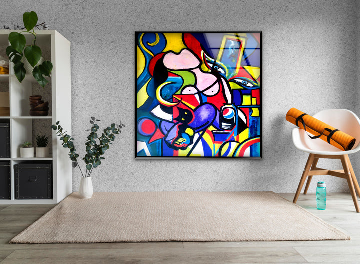 Picasso Berühmtes abstraktes Gemälde, Glaswandkunst