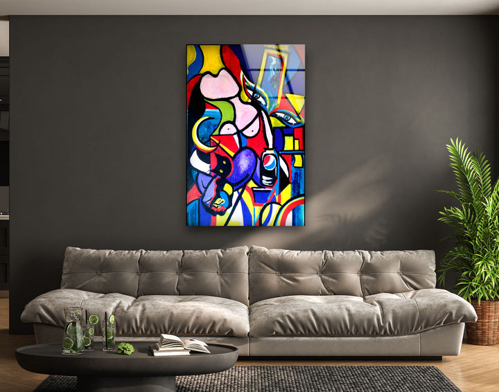 Picasso Berühmtes abstraktes Gemälde, Glaswandkunst