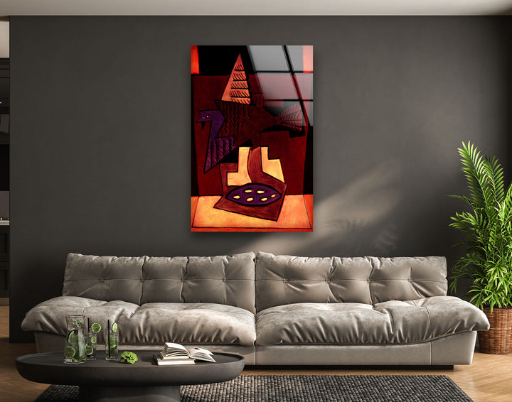 Birds of a Feather by Pablo Picasso Glass Wall Art