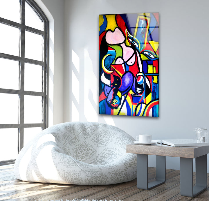 Picasso Berühmtes abstraktes Gemälde, Glaswandkunst