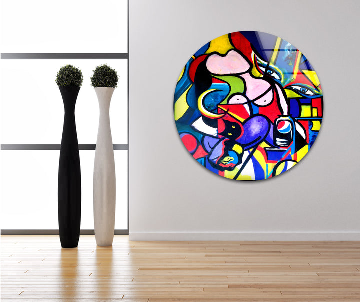 Picasso Berühmtes abstraktes Gemälde, Glaswandkunst