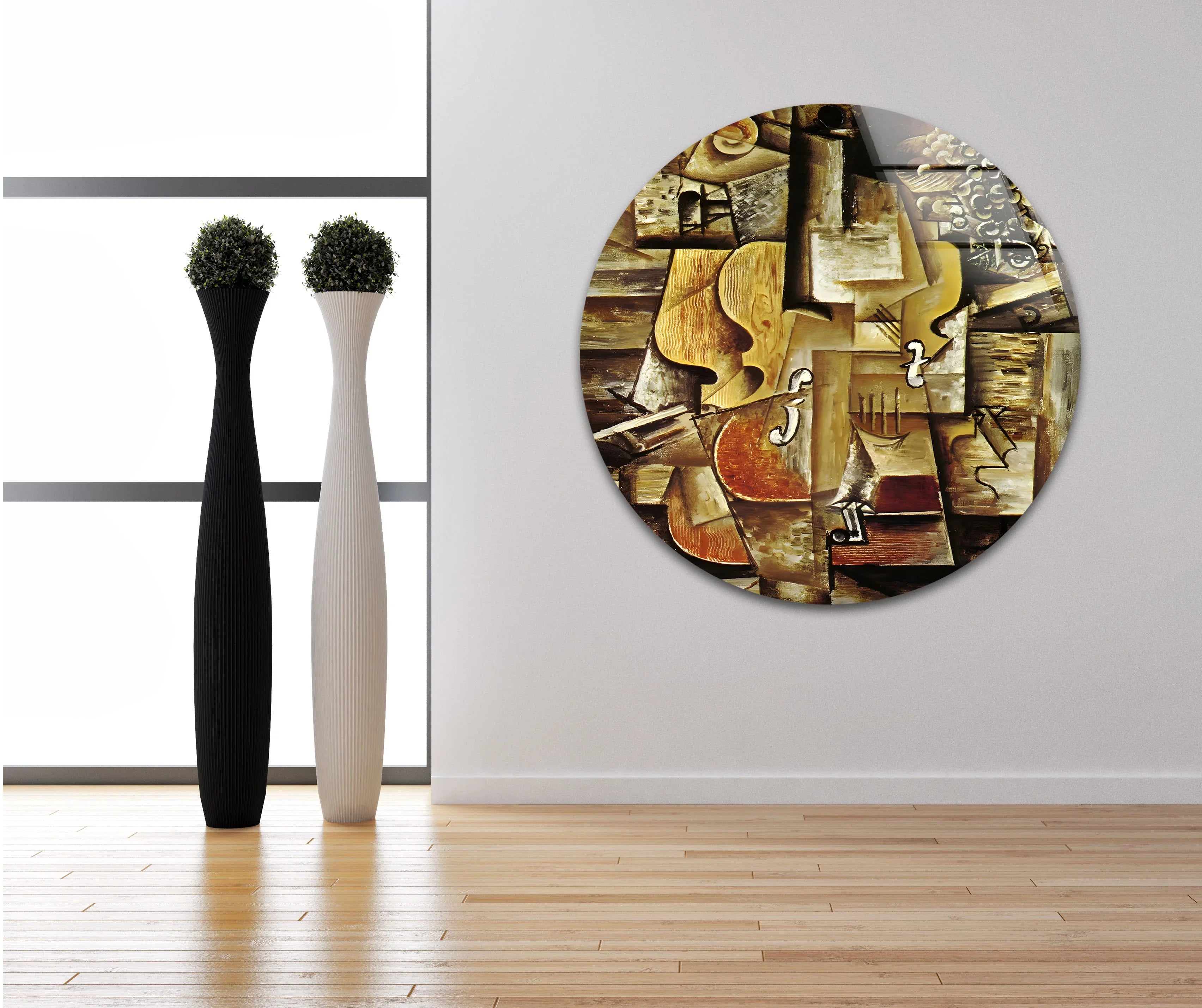 Violin and Grapes Picasso – Famous Art Paintings Glass Wall Art