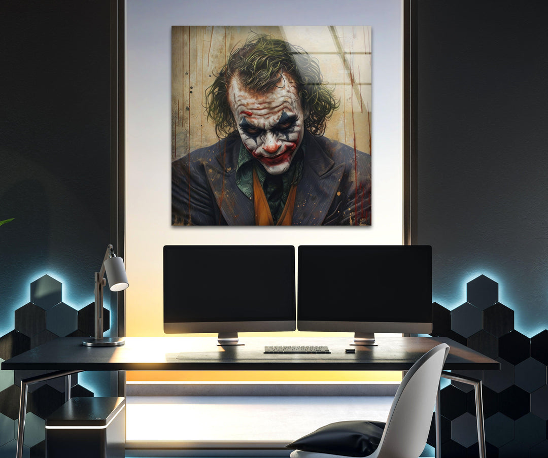Joker Glass Wall Art, glass photo prints, glass picture prints