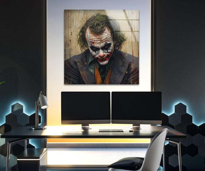 Joker Glass Wall Art, glass photo prints, glass picture prints