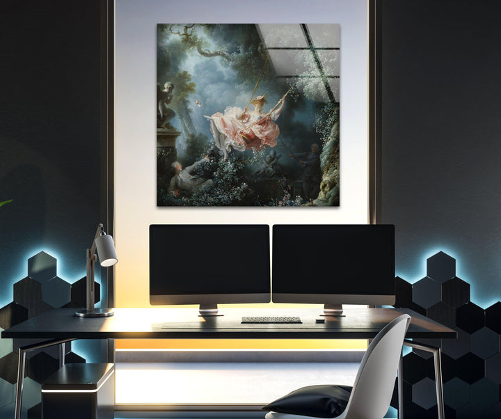 The Swing Jean-Honoré Fragonard Glass Wall Art custom glass pictures, glass art prints
